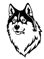 Naklejka premium vector illustration of a husky dog
