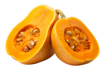 sliced pumpkin clipart image on transparent background