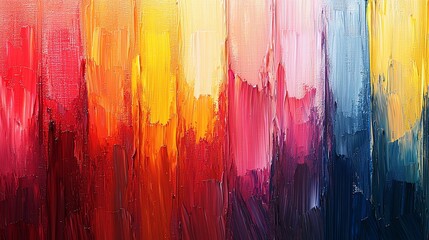 Vibrant Hues: An Abstract Oil Painting