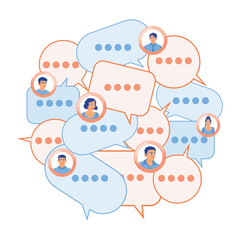 Testimonial speech bubble concept.