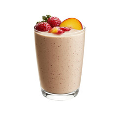 Delicious Peach and Strawberry Smoothie in a Glass