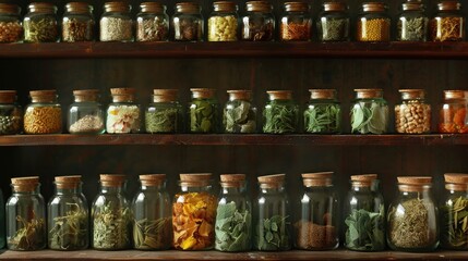Organic herb idea in a handcrafted glass bottle.