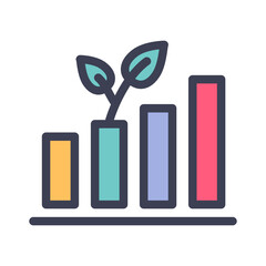 investment graph filled style