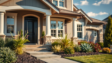 Luxury Home Exterior: Modern Architecture, Landscaping, and Garden Design