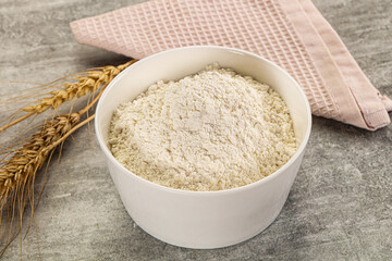 Wheat flour for cooking in the bowl