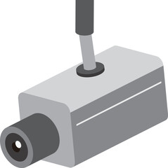 監視カメラのアイソメトリックイラスト