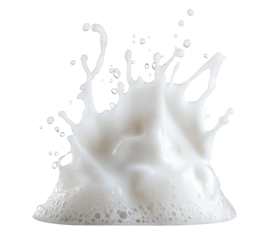 Soap foam splash with bubbles and droplets, isolated on transparent cutout background