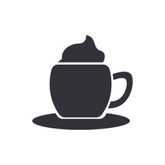 Cafe solid icons, minimalist vector illustration ,simple transparent graphic element .Isolated on white background