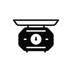 Black solid icon for weight