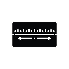 Black solid icon for width