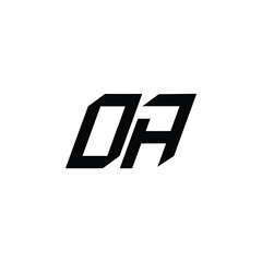 OA monogram logo design letter text name symbol monochrome logotype alphabet character simple logo