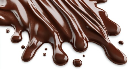 Naklejka premium Chocolate liquid flow and drip