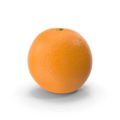 A round Fresh ripe Orange Mandarin Tangerine or clementine isolated on a white background, A single ripe orange, Juice juicy fresh drink concept object for advertising elements 3D rendering