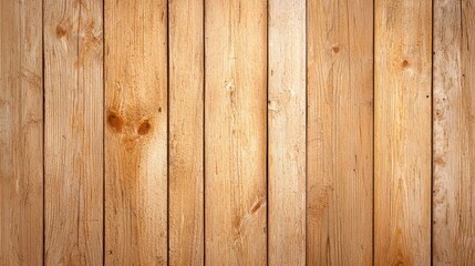 Fototapeta premium Wooden wall with natural brown wood texture showcasing grain patterns and knots in the surface