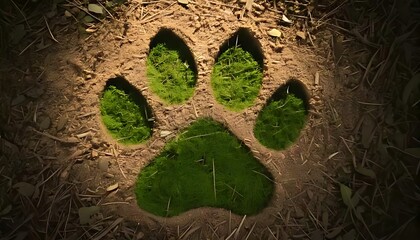 Paw Print Represents animals and the need to protect their habitats