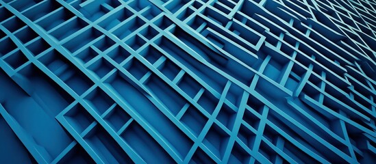 Abstract Blue Grid Pattern