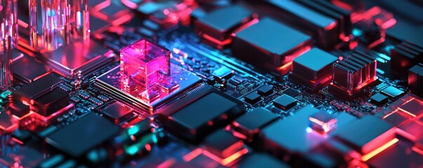 Fototapeta premium Sharp and detailed 3D desktop icon with screen and keyboard