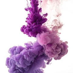 Fototapeta premium Abstract Purple and Pink Ink Cloud Swirl, Acrylic Pouring, Fluid Art, Color Explosion Acrylic Pouring, Fluid Art