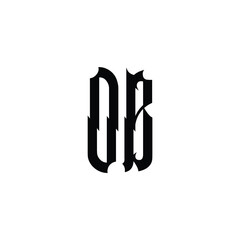 OB monogram logo design letter text name symbol monochrome logotype alphabet character simple logo