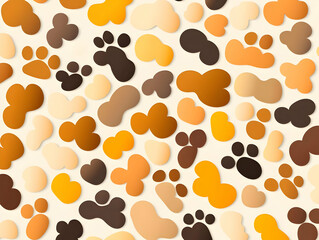 Paw Print Abstract Background Illustration