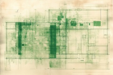 Fototapeta premium Abstract Architectural Blueprint Design Sketch