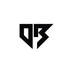 OB monogram logo design letter text name symbol monochrome logotype alphabet character simple logo