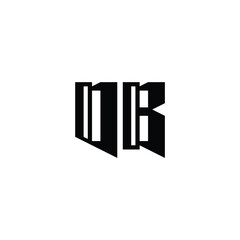 OB monogram logo design letter text name symbol monochrome logotype alphabet character simple logo