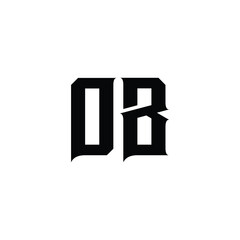 OB monogram logo design letter text name symbol monochrome logotype alphabet character simple logo