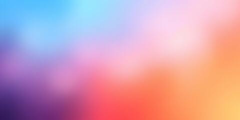Obraz premium Ethereal gradient background, soft pastel colors, pink to blue transition, dreamy atmosphere, wispy clouds, luminous glow, abstract skyscape, smooth blending, celestial light, digital art, high resolu