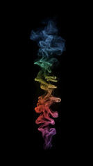 Rainbow Smoke Abstract Background Illustration