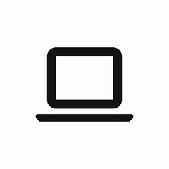 Laptop computer device icon vector sign
