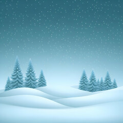 Obraz premium Winter Wonderland 3D Background