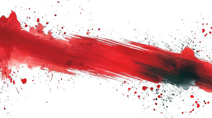Crimson Abstract: Bold Red Brushstrokes and Ink Splatter Background Texture