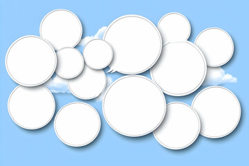Abstract Background with Circles and Clouds