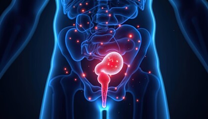 Anatomical Illustration Of The Male Urinary Bladder And Prostate