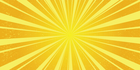 Obraz premium Yellow abstract background with light of sunburst. yellow starburst with halftone. eps 10