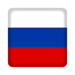 Russia flag cube pin and badge