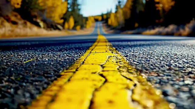 a yellow brick road