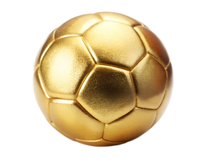golden soccer ball clipart image on transparent background