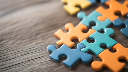 Team Collaborating to Solve a Complex Puzzle Together for Effective Problem Solving and Cooperation
