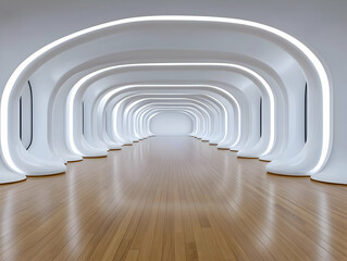 Obraz premium Futuristic 3D White Archway Background