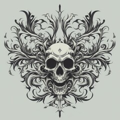 Neo tribal y2k tattoo with heart shape. Cyber sigilism style hand drawn ornaments. Vector illustration of black gothic tribal tattoo designs