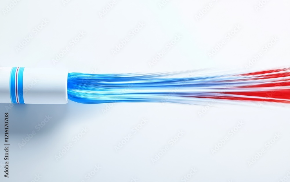 Poster Abstract data stream flowing from pipe.