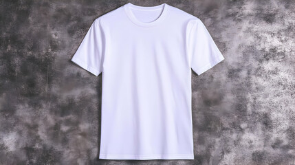 White T-Shirt Mockup on Grunge Background