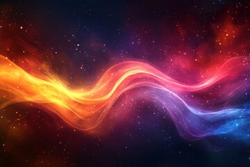 Obraz premium Dark Neon Color Digital Background with Smooth Flow, Generative AI