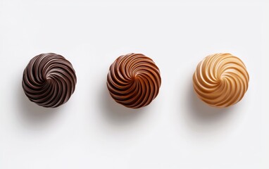 Chocolate candy isolated on white background