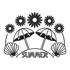 A summer day logo for a t-shirt design