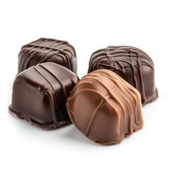 Naklejka premium Chocolate candy isolated on white background