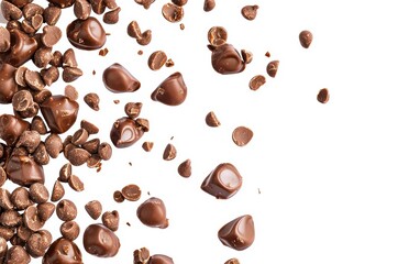 Chocolate candy isolated on white background