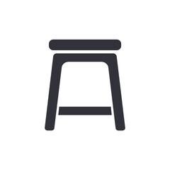 Chair solid icons, minimalist vector illustration ,simple transparent graphic element .Isolated on white background